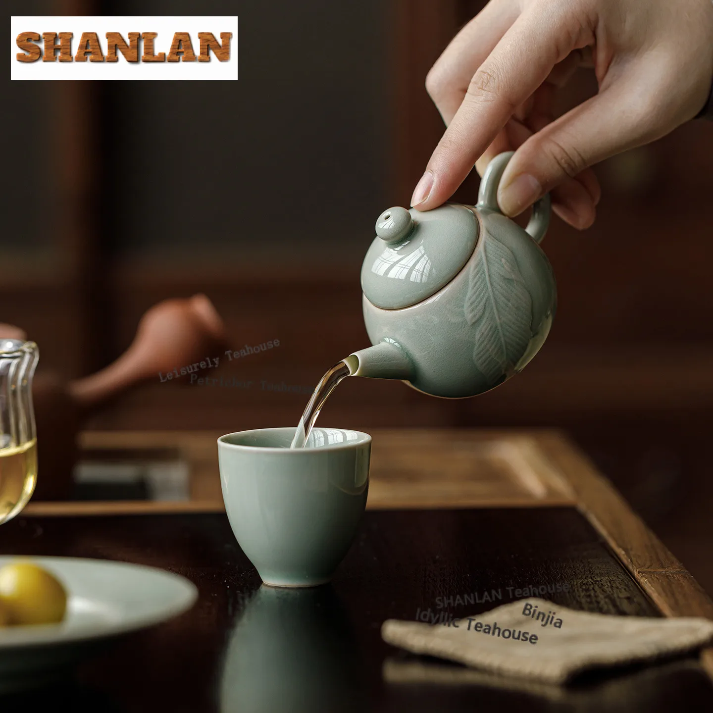 90ml Relief Banana Moonlight Teapot Ancient Tea Infuser Pot Tea Soaking Kettle with Filter Green Tea Tea Items Supplies Gift