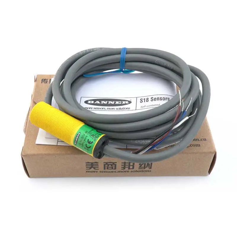 لافتة أمريكية أصلية جديدة لعام 2025 مستشعر مفتاح كهروضوئي M18 كشف الانعكاس S18SN6DL بقعة