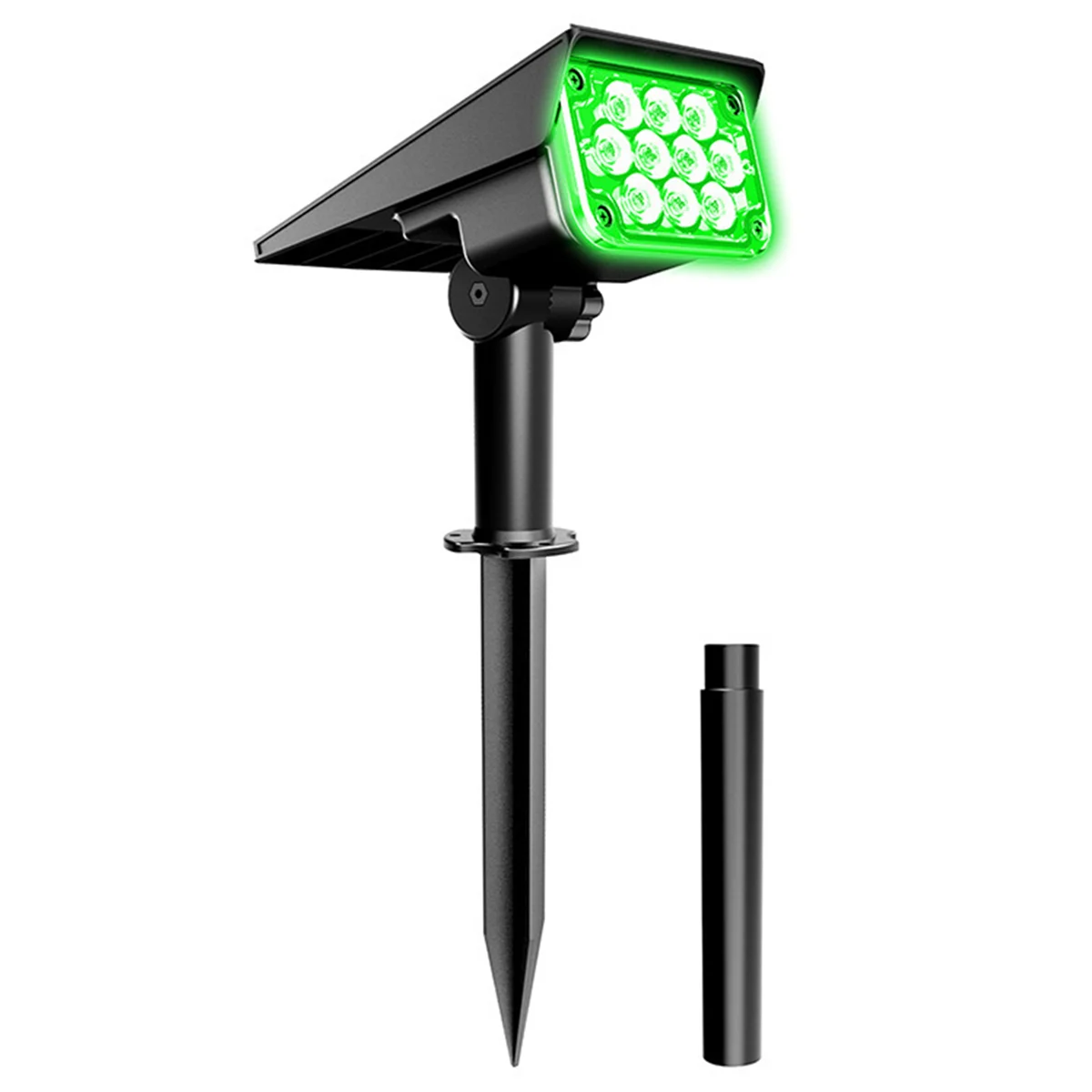 4 pçs solar led luz super brilhante verde gramado luz para jardim brilho ajustável holofote solar ip65 à prova dip65 água