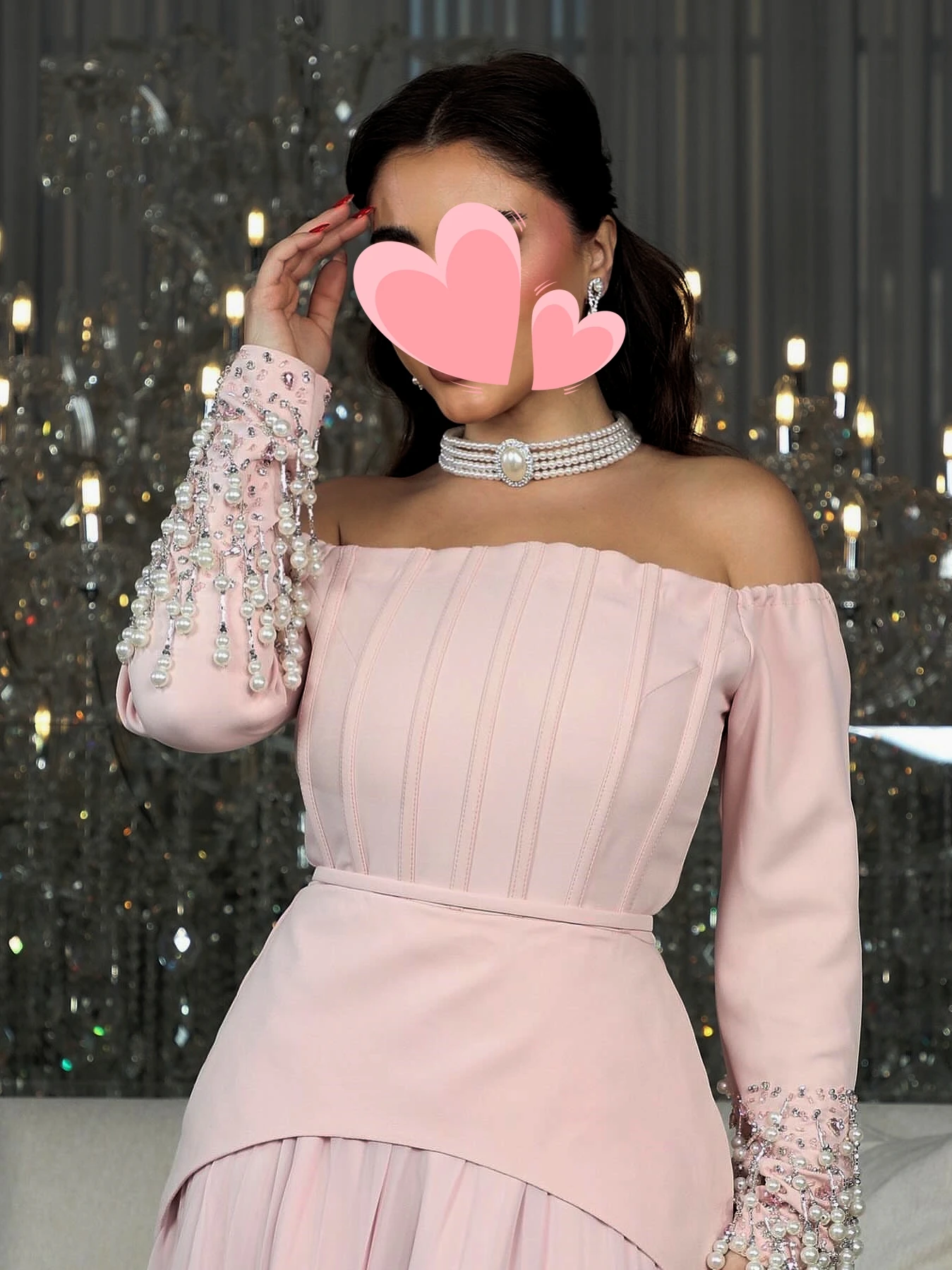 Oisslec robe de bal élégante Vintage doux rose sirène perles perles personnalisé Occasion formelle robe de bal robes de soirée