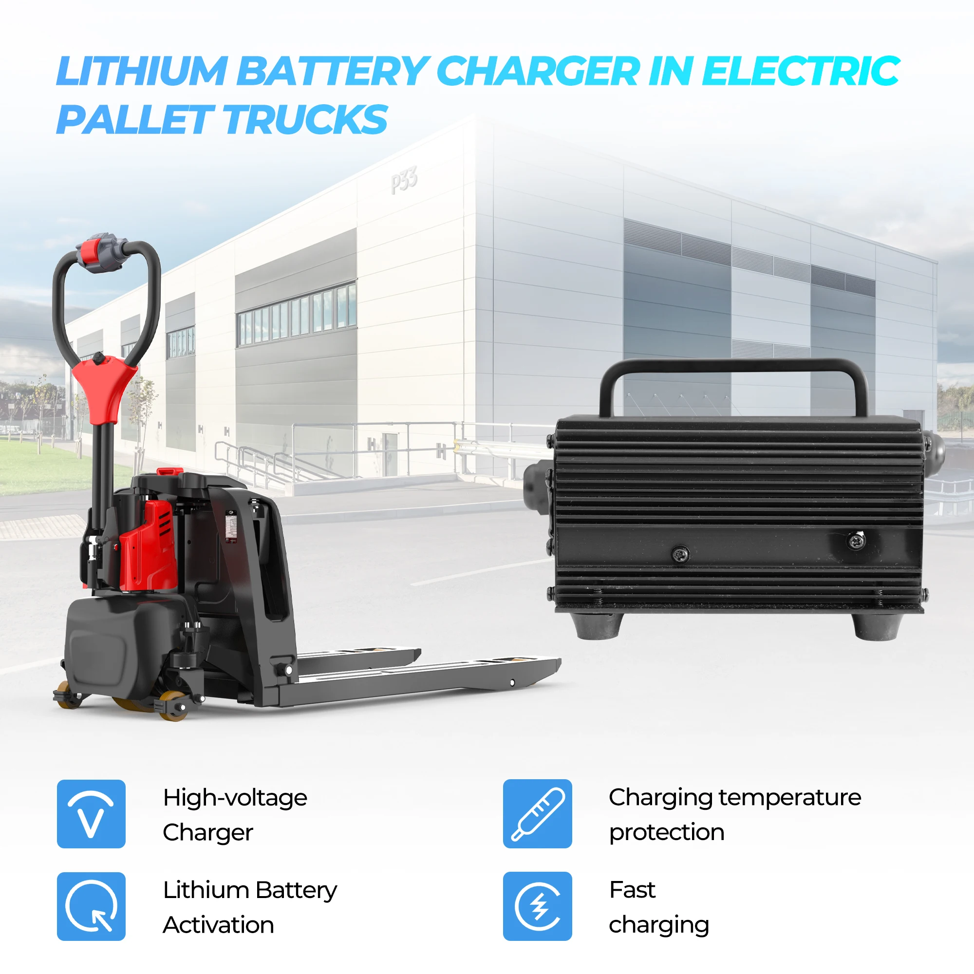 48 Volt 5 Ampere Lithium-Batterieladegerät für Heli/Jiali CBD18/20J-LI3 elektrische Gabelstapler-Buchse