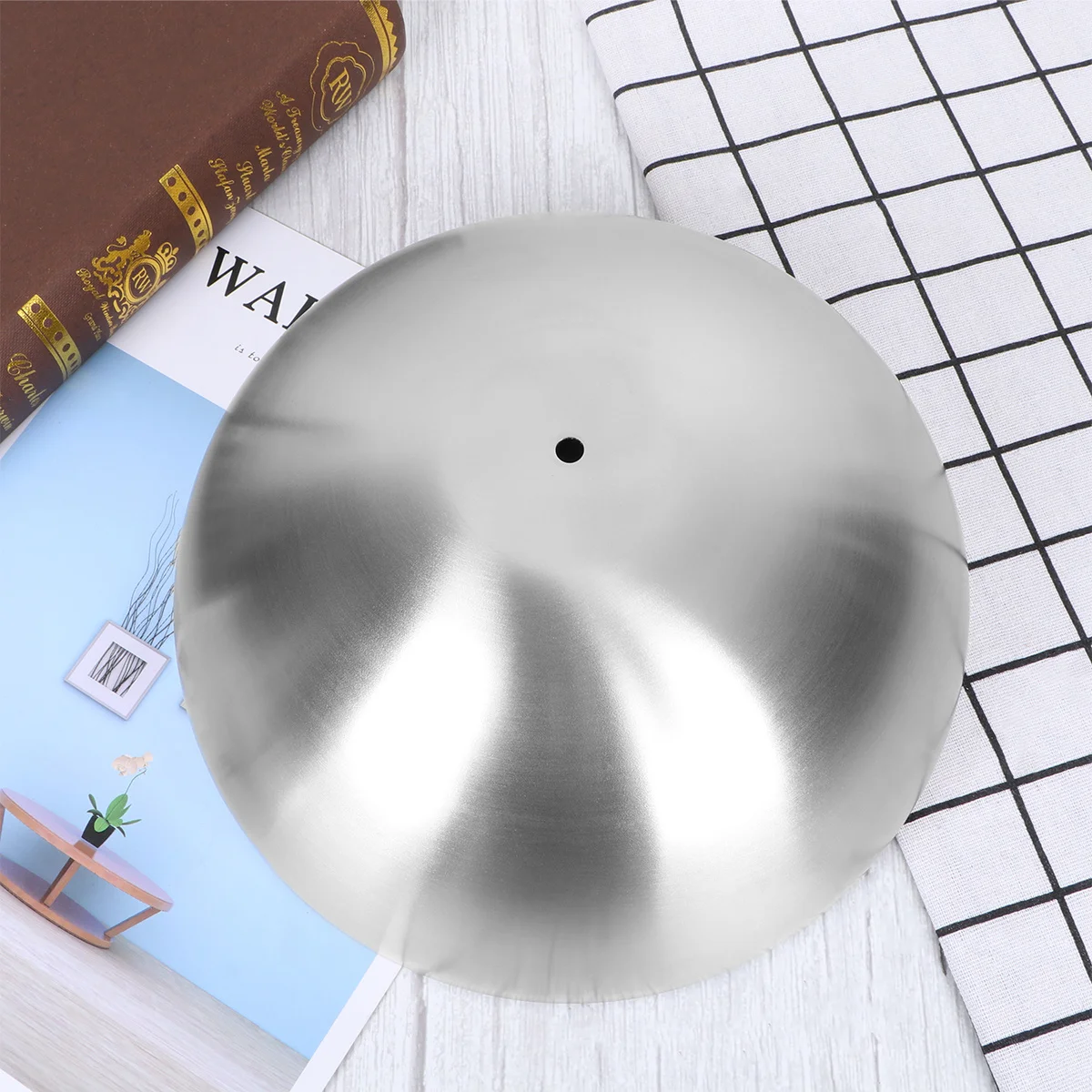 

Stainless Steel Food Cover Thickened Dome Steak Lid 24cm Rustproof for Home Restaurant Hotel Bbq Grill