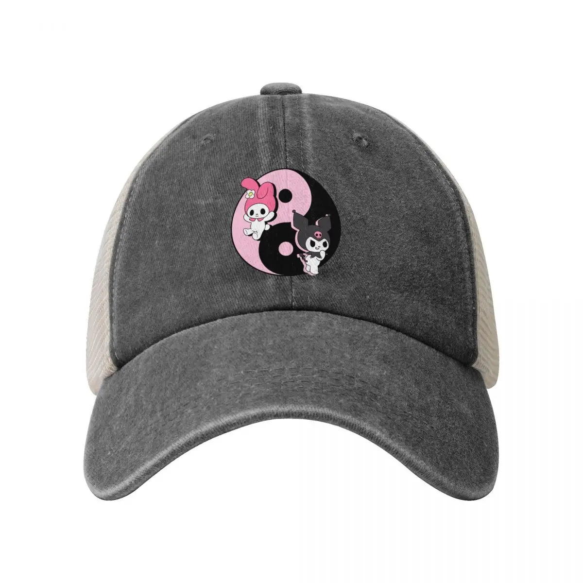 Custom Melody Kuromi Cartoon Trucker Hat for Men Women Adjustable Unisex Cotton Baseball Cap Hip Hop