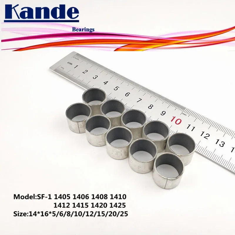 SF-1 1405 1406 1408 1410 1412 1415 1420 1425 Self Lubricating Sleeve Size 14*16*5 8 10 15 18 20 25mm SF1 Kande Bearings