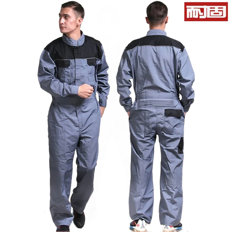 Work Wear Overalls for men Fashion Tooling Loose Cargo Overalls Long Sleeve Repairman Auto Repair Jumpsuits