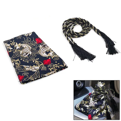 N30R_N1 Lona Katana Gear Decoración Piezas Perilla de palanca de cambios universal Negro