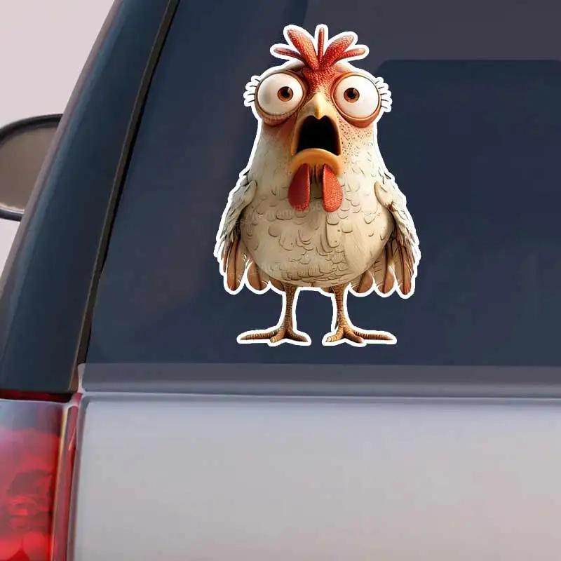 

Забавная наклейка с петухом для автомобиля, виниловая водонепроницаемая наклейка на заднее стекло, мотоцикл, кемпер, бампер, грузовик, ноутбук, декор SH1183