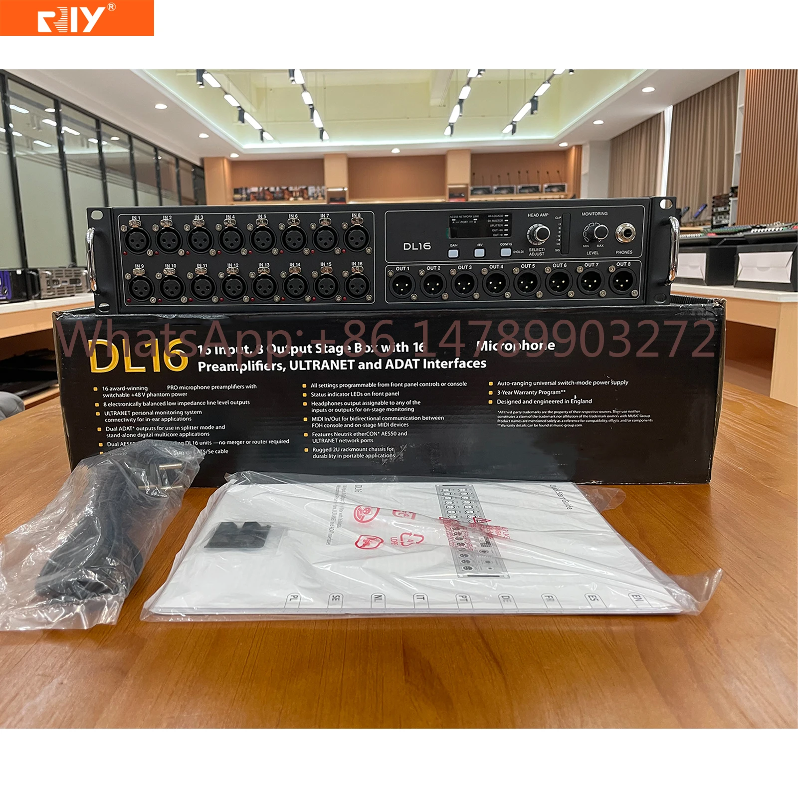 

DL16 Professional Digital Mixer Stage Box 16-Input 8-Output Surround Sound with Effects for PA Array Speakers Music Equipment