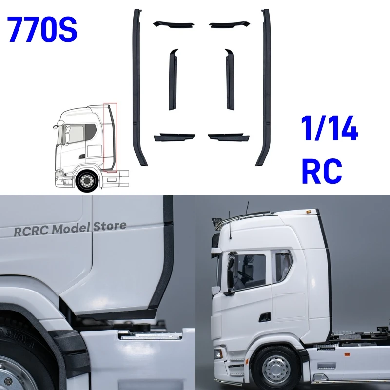 1/14 RC Toy Truck 770S Air Deflectors Cab Protection Strip For Tamiya 1/14 RC Tractor For SCANIA 770S Parts Truck Accessories