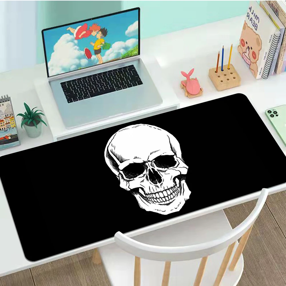 

Mouse Pad Gamer XXL Large HD Keyboard Pad Mouse Mat Dark Horror Skull Laptop Natural Rubber Anti-slip Office Mice Pad Mouse Mat