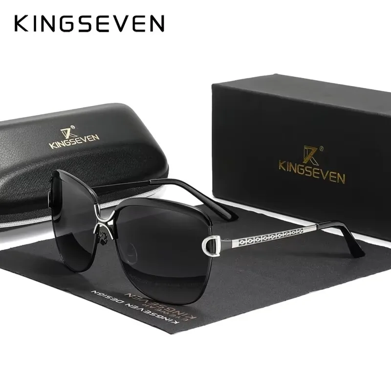 KINGSEVEN 2024 High Quality Polarized Gradient Lens Women Sunglasses Ladies Fashion Eyewear Elegant Style UV400 Gafas de sol