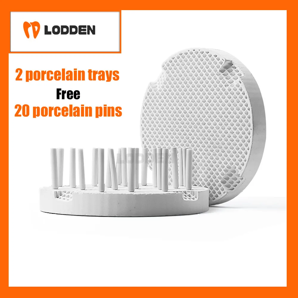 

LODDEN dental sintering trays, 2-pack 20 porcelain needles, dental laboratory sintering tools, ceramic honeycomb sintering trays