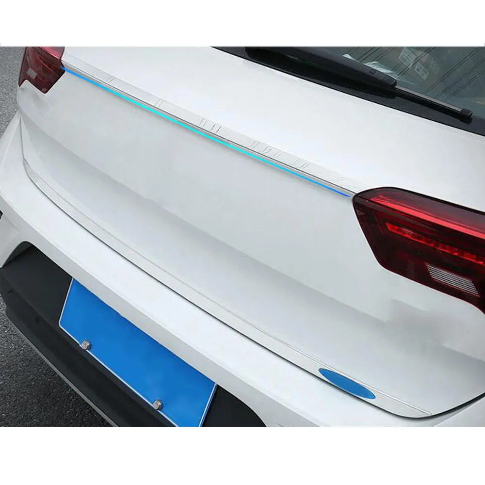 Trunk Stainless Steel Rear Door License Tailgate Bumper Frame Plate Lamp For Volkswagen VW T-ROC TROC 2017 2018 2019 2020 2021 - view 4