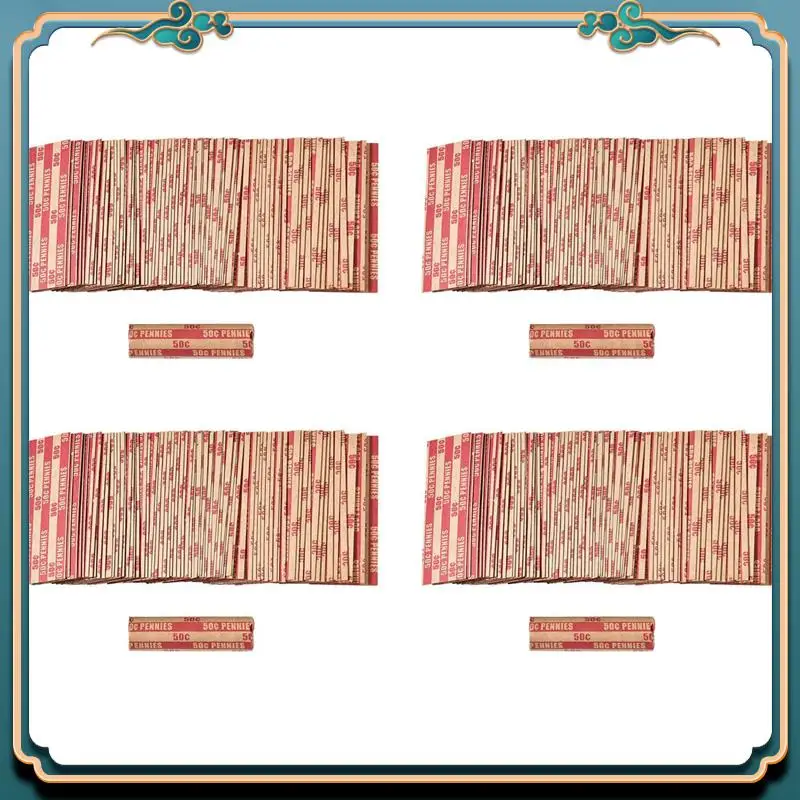 

ABJG-Penny Coin Wrappers Penny Sleeves Flat Penny Rolls Wrappers 400PCS