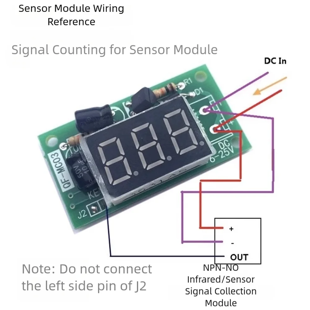 Power On Times Counter with 3 Digit Red Digital Display and Memory Function for Accurate Tracking in Electronics
