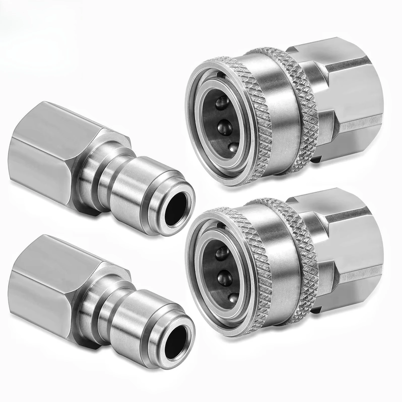 Pressure Washer Coupler Quick Connect Plug Stainless Steel Male/Female Adapter Sets Fittings NPT