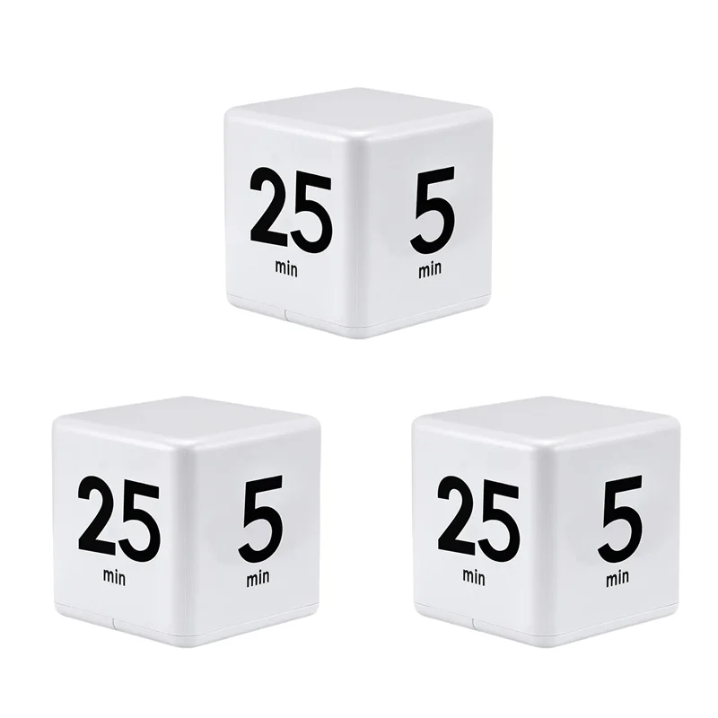 -A96Z 3X Square Timer Kitchen Timer Time Management Timer For Gravity Sensor Flip For Time Management
