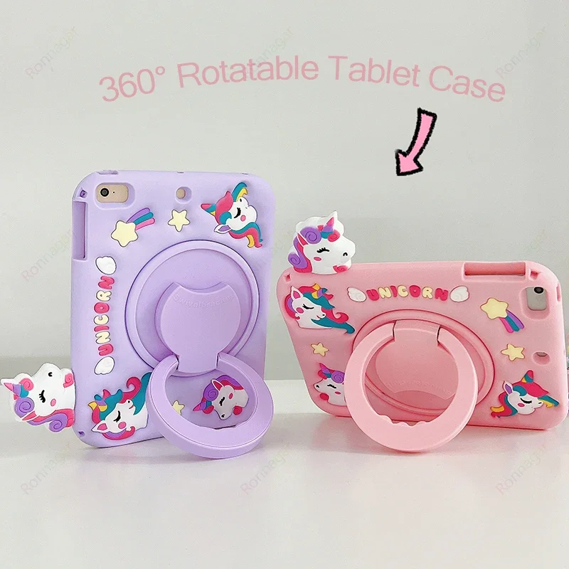 Cartoon Pony Tablet Case for Xiaomi Redmi Pad SE Case 11 inch 2023 Kids Girls Cute Cover for redmi pad se 11'' Rotating Stand