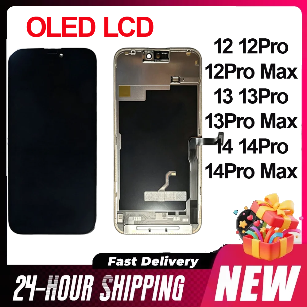 High Quality Screen LCD Soft OLED For iPhone 12 12 Pro Max 14 15 Pro 16 16 Pro Max 17 Display Replacement With Tool