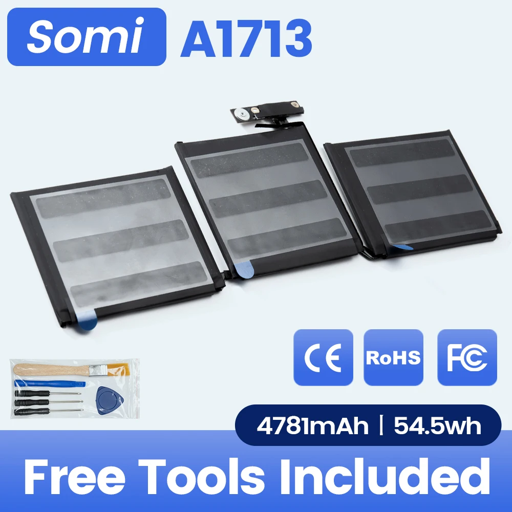 A1713 Laptop Battery For Apple MacBook Pro 13'' Inch A1708 2016 2017 Year MPXQ2LL EMC2978 EMC3164 MLL42LL 020-00946 Batteria