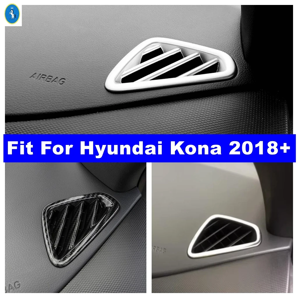 

Auto Dashboard Air AC Conditioning Outlet Vent Decor Sticker Cover Trim For Hyundai Kona 2018 - 2023 Interior Refit Accessories