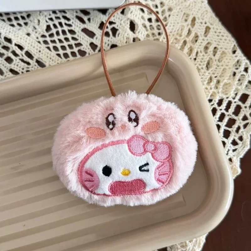 창의적인 플러시 만화 캐릭터 키티 고양이 펜던트 키 체인 귀여운 소녀 감성 인형 키체인 백팩 펜던트 장식 액세서리