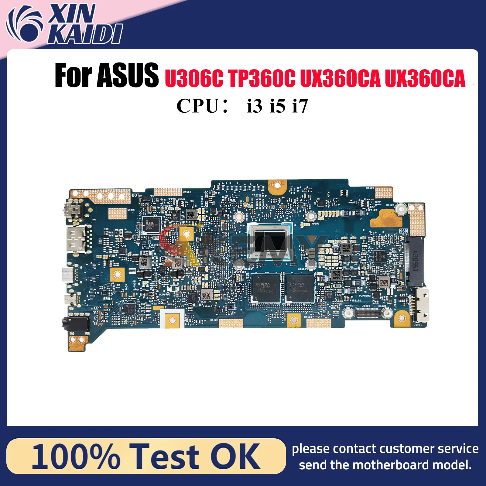 

UX360CA Laptop Motherboard For ASUS ZenBook UX360C U306C UX360CA TP360C Notebook Mainboard With i3 i5 i7 CPU 100% tests OK stk