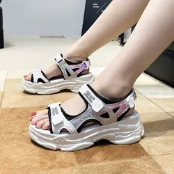Summer New Korean Version of All-match Soft Thick-soled Beach Shoes Sports Sandals Women's Wear Sandals