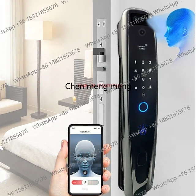 Smart Door Lock Digital Door Lock with Face Recognition Wifi Fingerprint Locks for Front Home