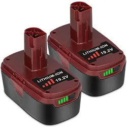 2Pack 6.0Ah 19.2 V Lithium ion C3 Battery Pack for Craftsman DieHard XCP 130279005 130279017 315.113753 315.115410 315.11485