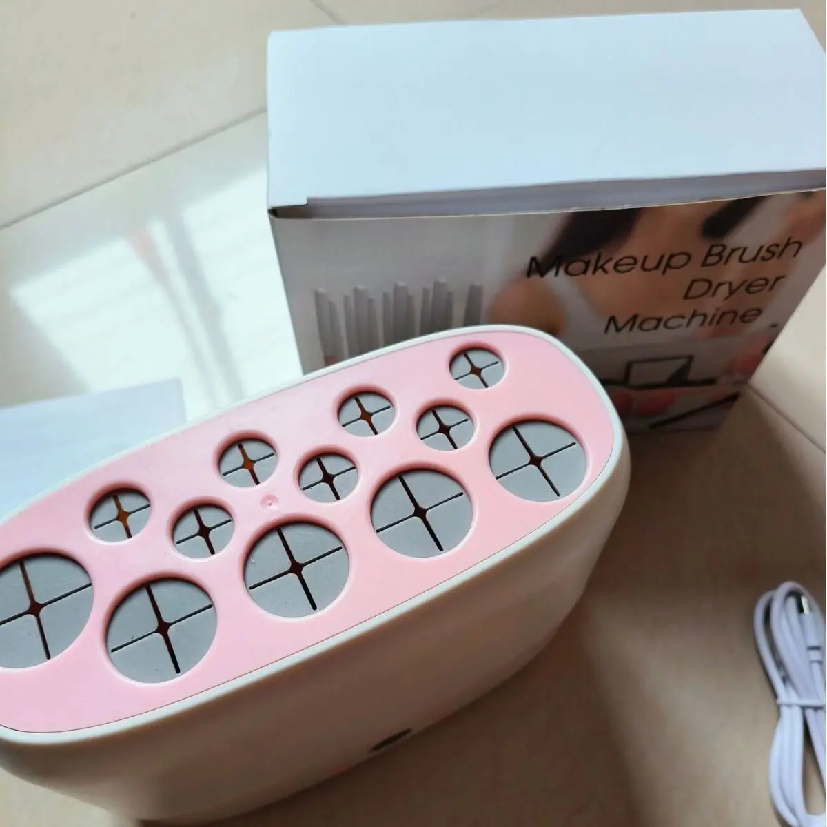 ماكينة تجفيف فرشاة أداة تجميل متعددة الوظائف، مجفف سريع لتنظيف فرش المكياج وأداة التجفيف السريع