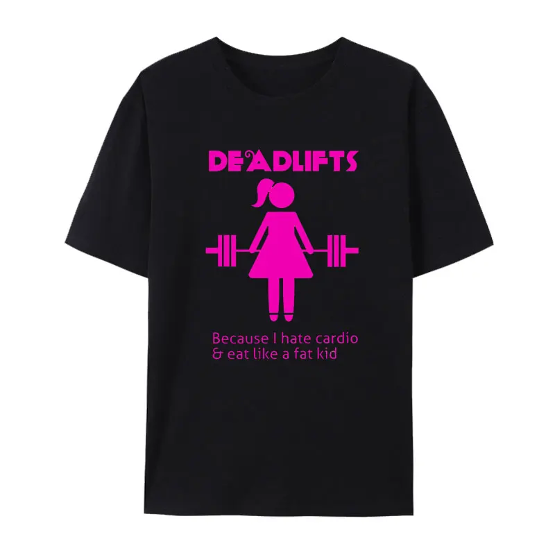 Funny I'd Rather Deadlift Cartoon Cotton T-Shirt Gift Anime Clothes for Women Trending O-neck Women's T-shirts Nostalgia Humor