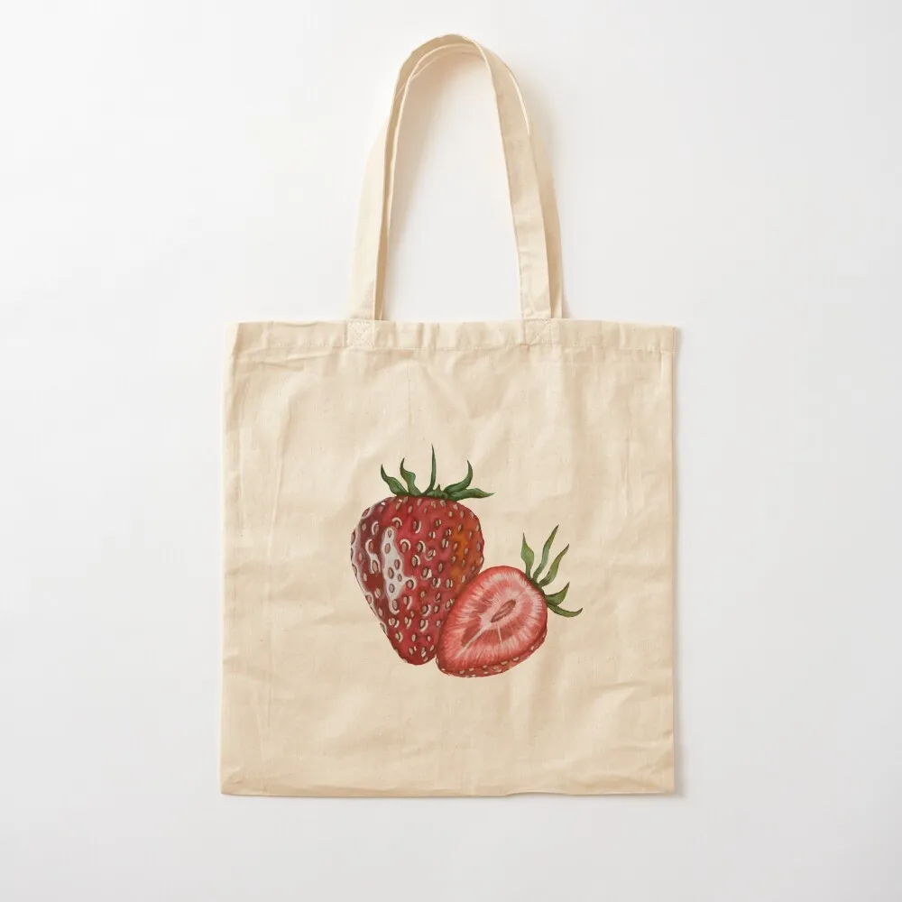 Sassy Strawberry Tote Bag large size bags Women's shopper bag supermarket folding bag free delivery bags