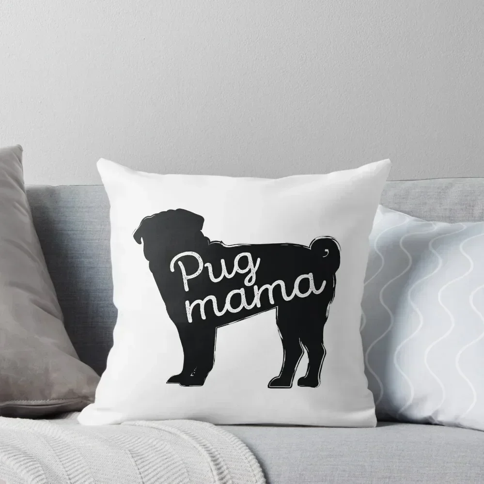 

Pug Mama Throw Pillow Christmas Pillow Covers Decorative Pillow Covers For Sofa luxury covers Custom Cushion Photo