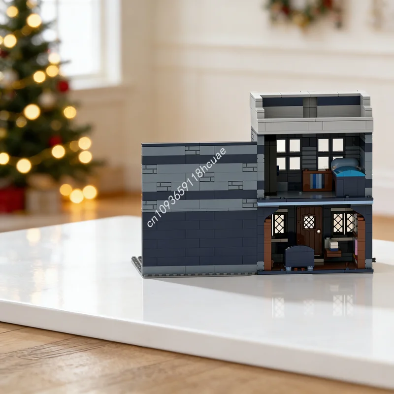 

645 деталей MOC: Сезонные конструкторы — Рождественский книжный магазин, Хэллоуинская деревня, Зимняя модель. Наборы для сборки, конструкторы, рождественские подарки, игрушки.