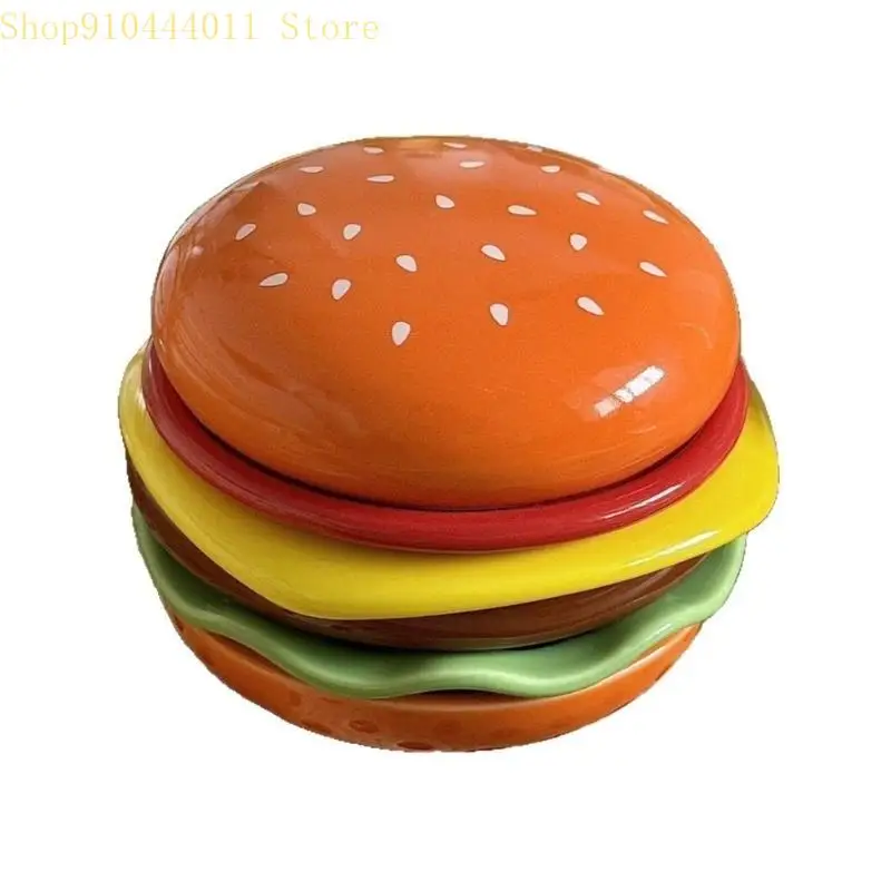 

28GF Ceramic Burger Stackable Plates 6 Layer System for Creative Meal Preparation
