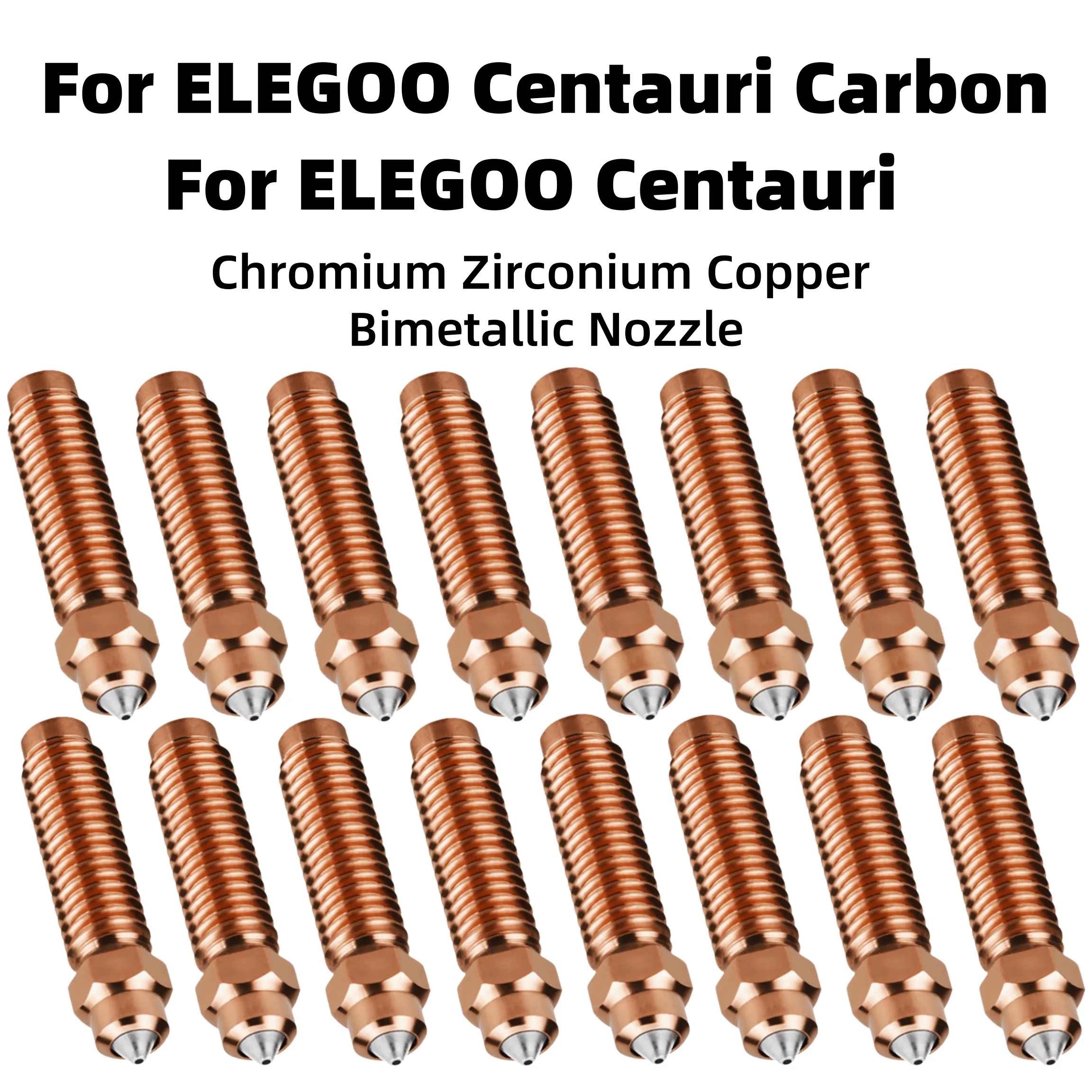 

Хромированная циркониевая медная биметаллическая насадка для Elegoo Centauri 0,2/0,4/0,6/0,8 мм Centauri Carbon Hotend насадки часть 3D-принтера
