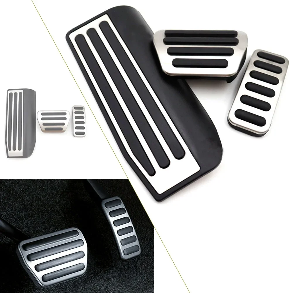 Auto For Land Rover Range Rover/Sport 2013-2021 Discovery 5 2017 2018 2019 2020 2021 LHD 3pcs AT Foot Gas Brake Pedals Cover Kit