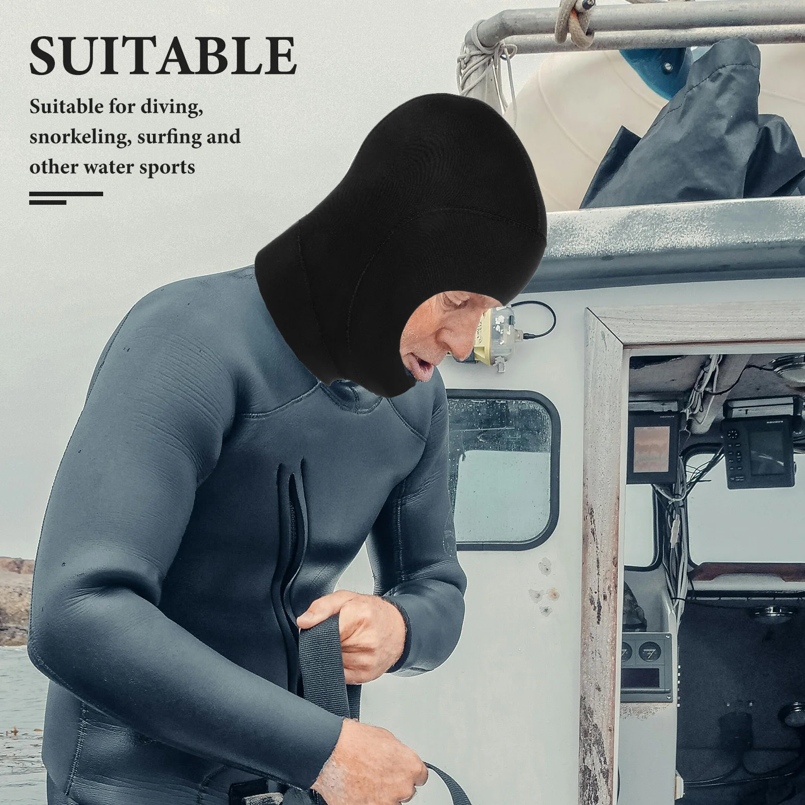 

Snorkeling Swimming Cap Neoprene Wetsuit Cap Full Head Diving Hood Warm Keep Cover Outdoor Surfing Swimming Hat