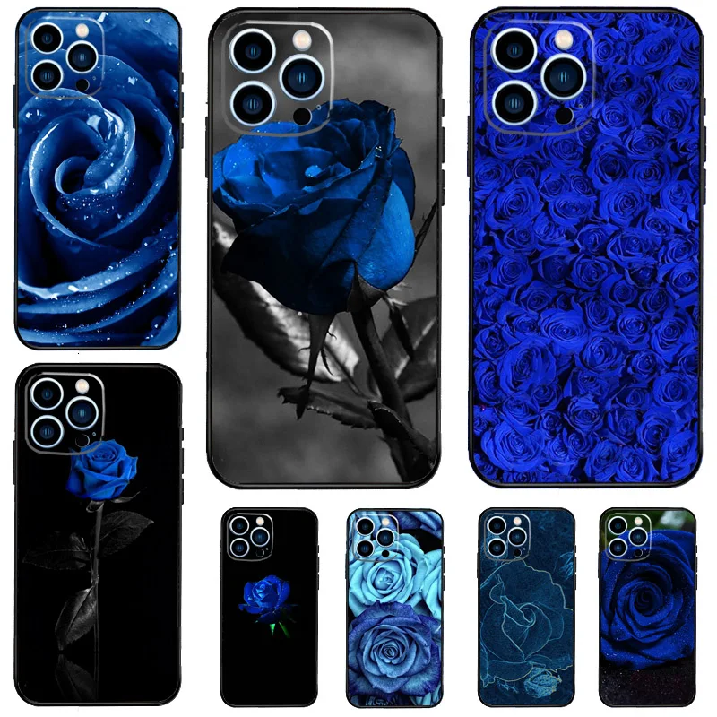 Blue Rose Art Case For Samsung Galaxy A33 A13 A53 A52 A32 A12 A57 A37 A17 A54 A34 A14 A15 A55 A16 A36 A56