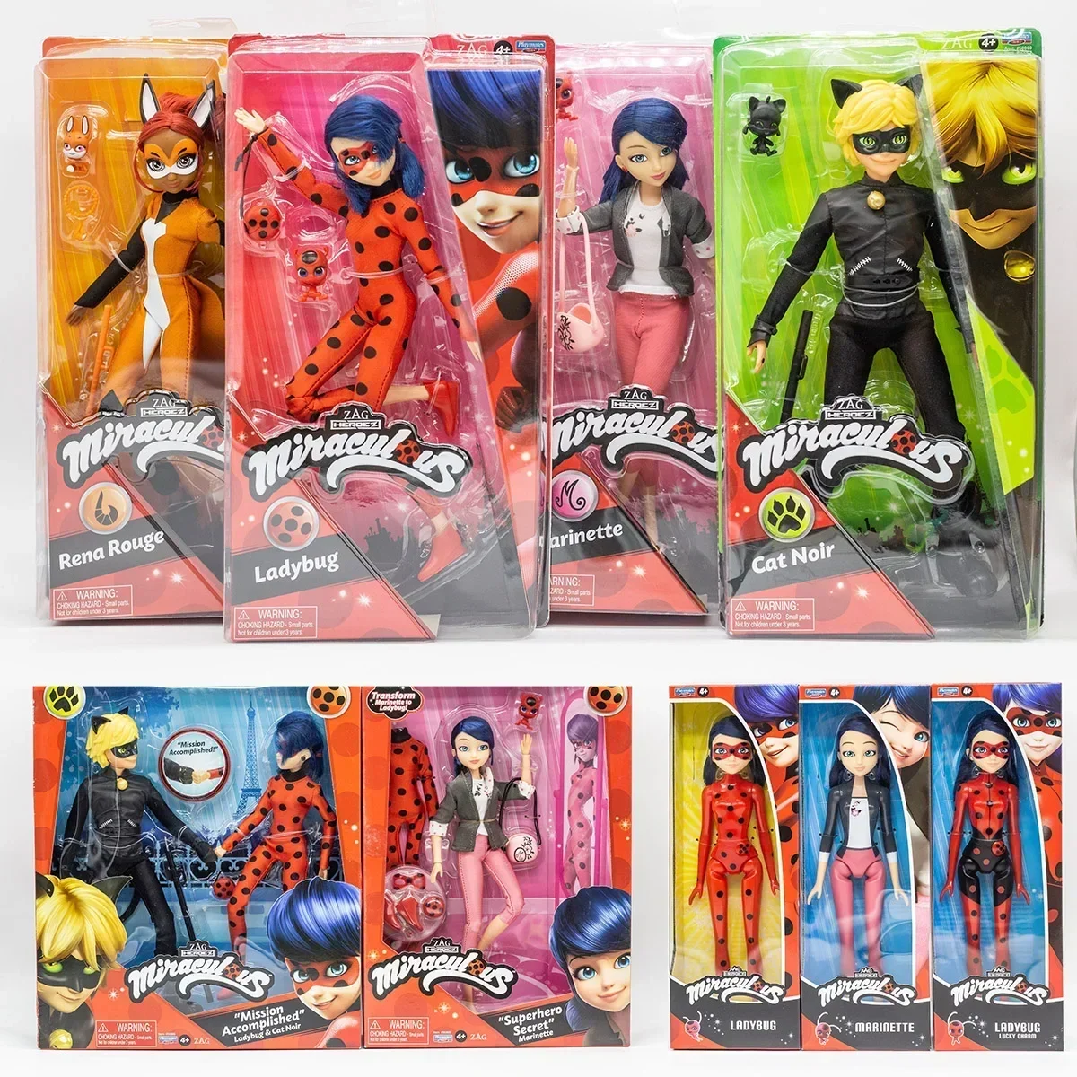 Miraculous Ladybug Marinette Cat Nior Doll Toy Collezione di figure di supereroi Queen Bee Anime Figure Regali di compleanno per bambini Ornamenti