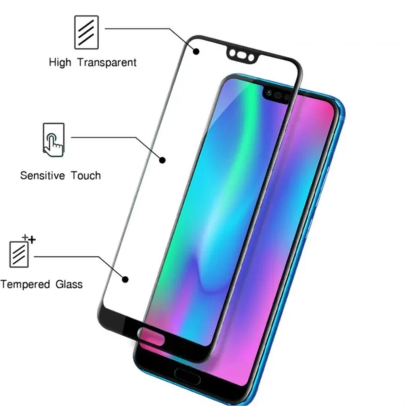 tempered glass on for huawei honor 10 protective glass screen protector glass honor10 film 5.84inch col-l29 l29 full cover 9h