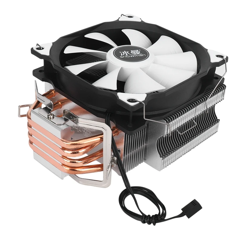 SNOWMAN CPU Cooler Master 5 Direct Contact Heatpipes freeze Tower Cooling System CPU Cooling Fan with PWM Fans