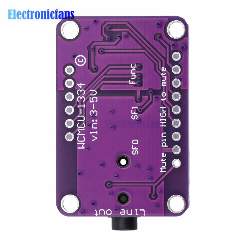 UDA1334A I2S DAC Audio Stereo Decoder Module Board 3.3V-5V