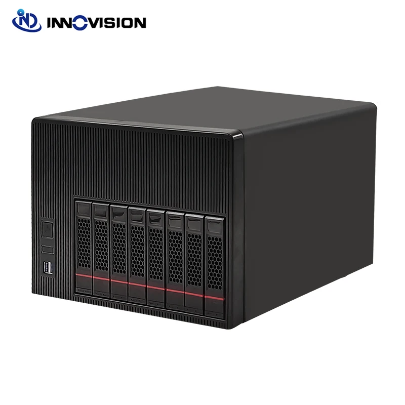 Serveur NAS i3/i5/i7 à 8 baies, processeur Pentium, mémoire vive DDR4, 1 x NVMe SSD, 2 go, lan avec 3 emplacements d'extension demi-hauteur