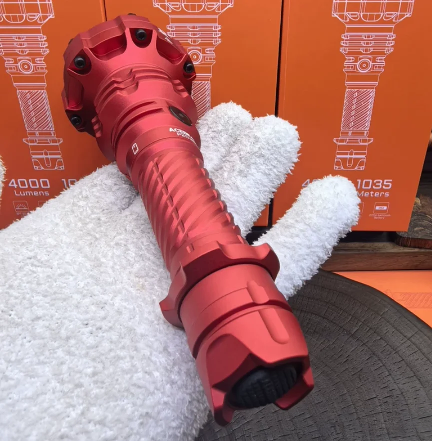 Used EDC ACEBEAM P20 MINI Red Aluminum alloy flashlight Outdoor Tools Strong Light Torch Lamp Decompression Toy