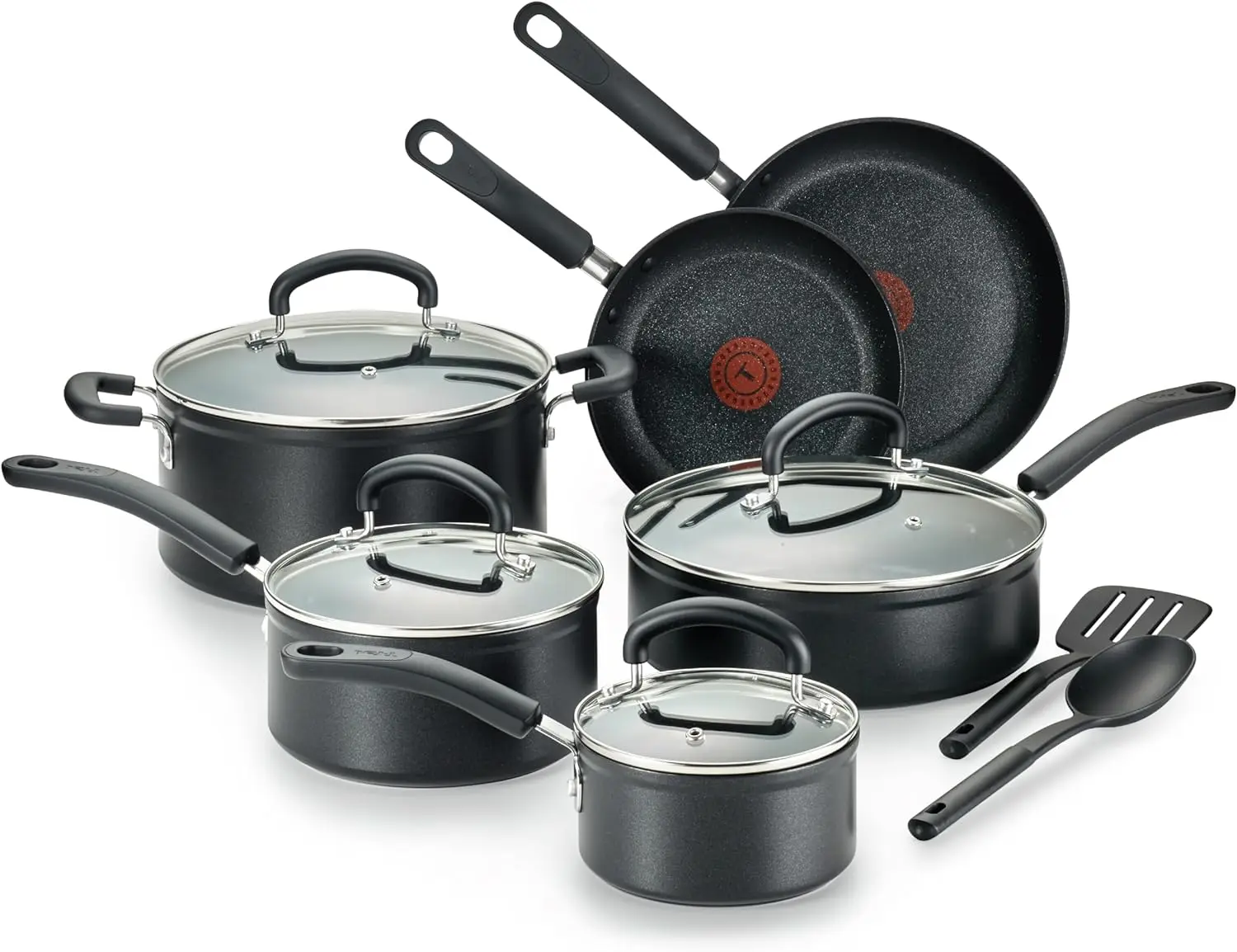 Advanced Nonstick Cookware Set 12 Piece, Oven Broiler Safe 350F, Kitchen Cooking Set W/ Fry Pans, Saucepans, Deep Saute