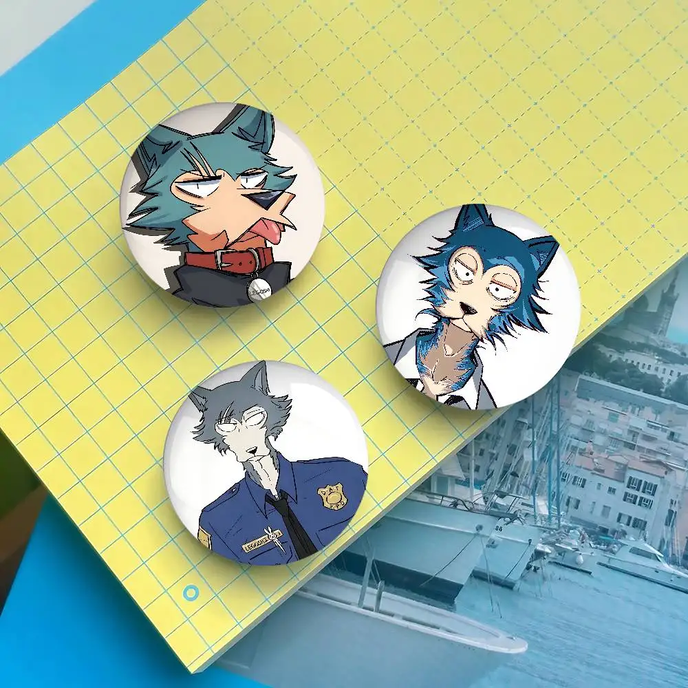 Anime Beastars Round Exquisite Badge Brooches Creative Pins For Clothes Hat Backpack Gift Accessories