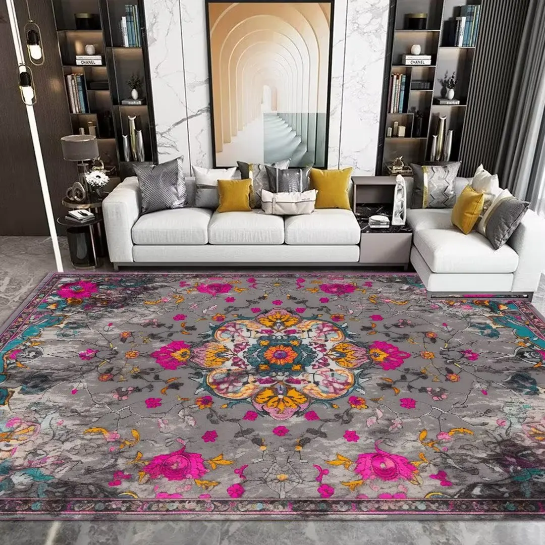Ins Ethnic Retro Persia Carpet Living Room 140x200cm Thickening Carpets for Bedroom Large Area Rugs Cloakroom Non-slip Floor Mat