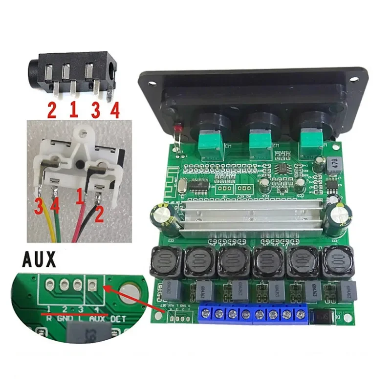 SOTAMIA TPA3116D2 Bluetooth 5.0 Subwoofer Stereo Amplifier 50Wx2+100W 2.1 Amp DIY Smart Home Power Amplifier Audio Board